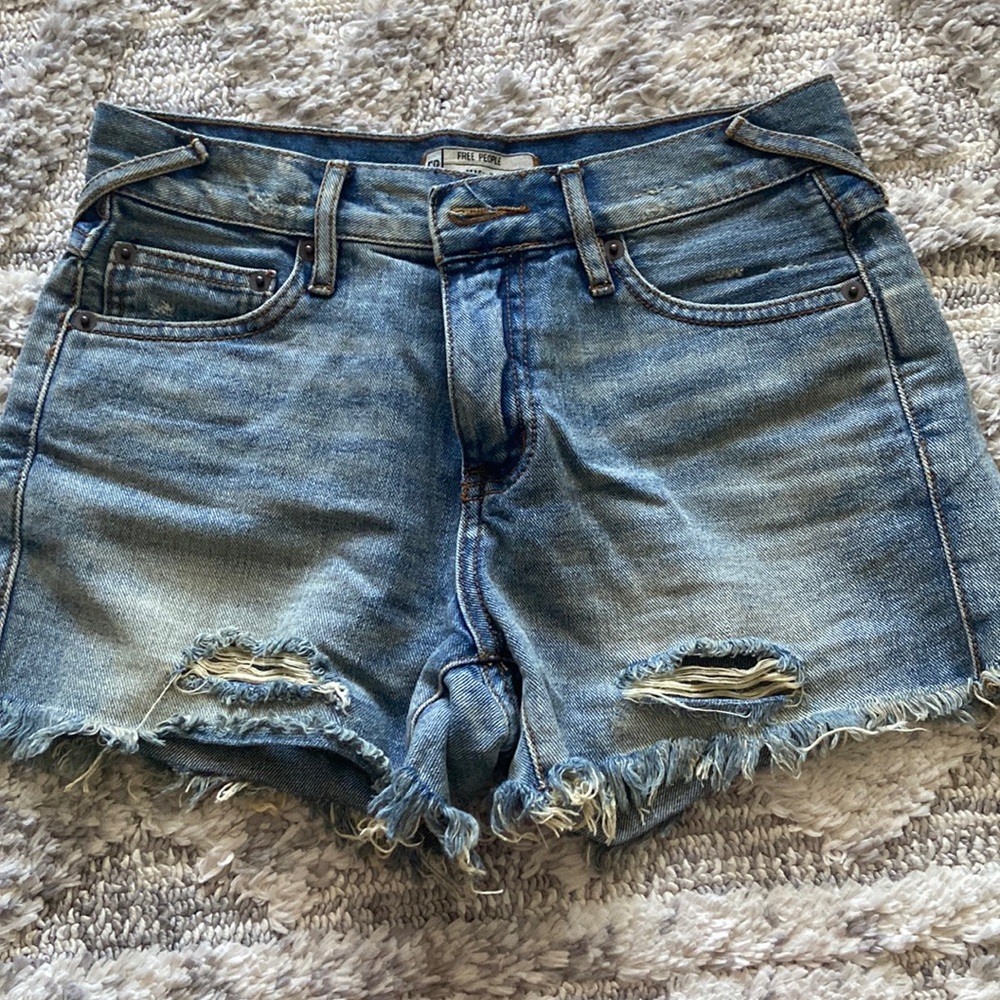 Free People denim shorts